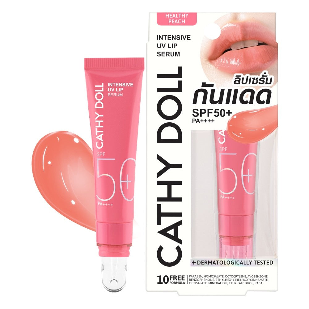 CATHY DOLL PEACH INTENSIVE UV LIP SERUM SPF50+ PA++++ 10 ML.