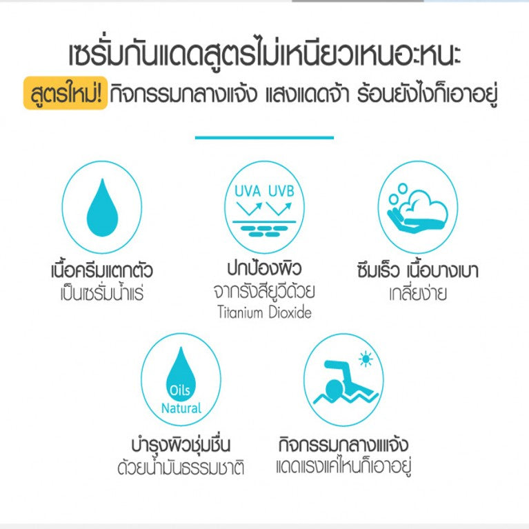 CATHY DOLL AQUA SUN NON-GREASY BODY SUN SERUM SPF50 PA+++ 50 ML.