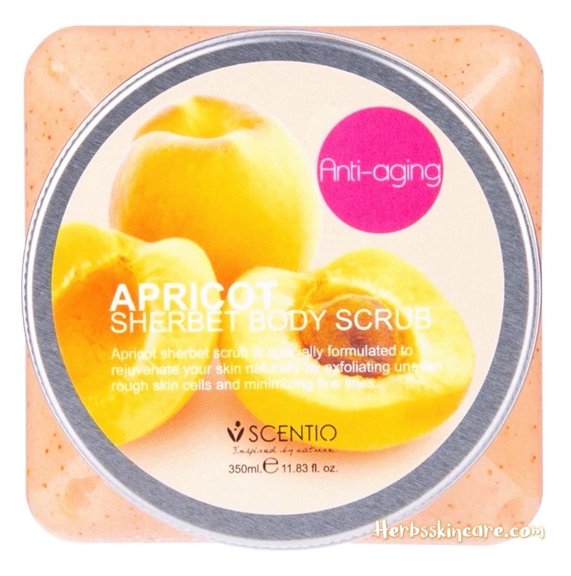 BEAUTY BUFFET SCENTIO EXFOLIANTE EN GEL DE ALBARICOQUE ANTiedad 350 ML.