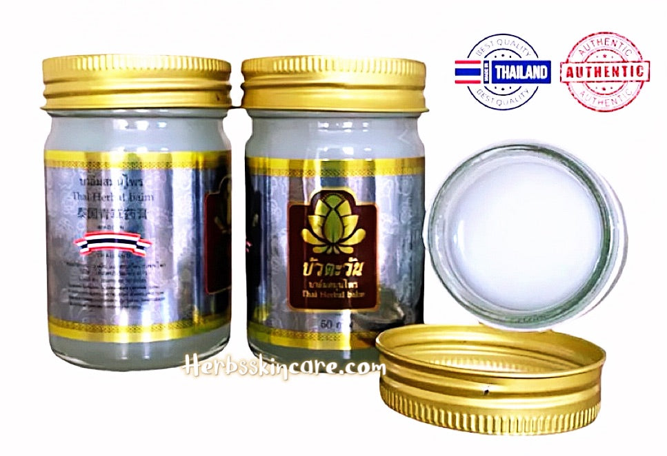 BÁLSAMO DE MASAJE BLANCO A BASE DE HIERBAS THAI BUA TAWAN 50 G.