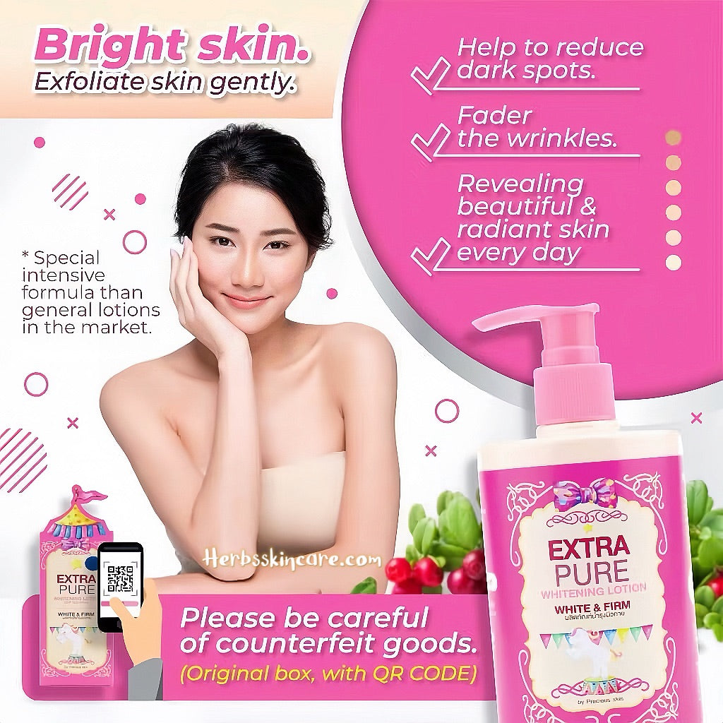 PRECIOUS SKIN EXTRA GLUTA PURE WHITENING LOTION 300 ML.