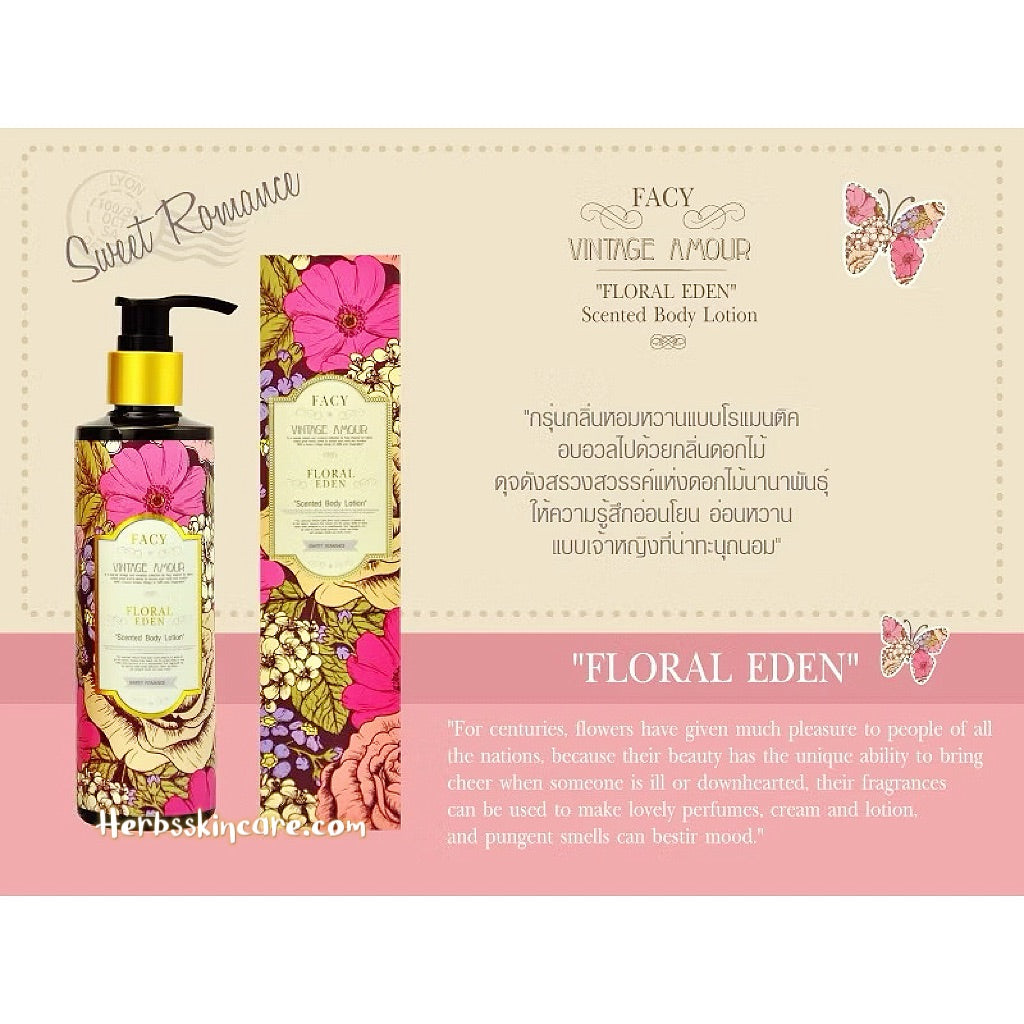 FACY VINTAGE AMOUR FLORAL EDEN SCENTED BODY LOTION 200 ML.