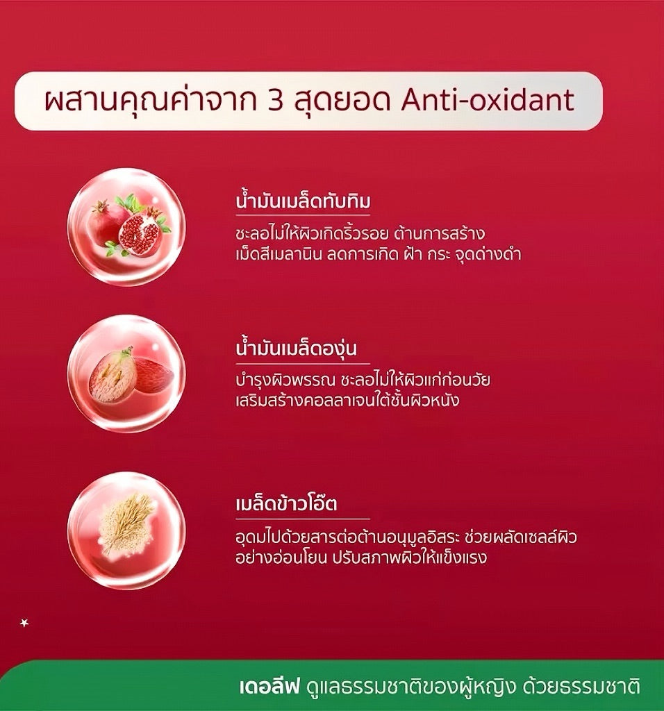 DE LEAF POMEGRANATE AGELESS GLOW MOISTURIZING GEL 40 G.
