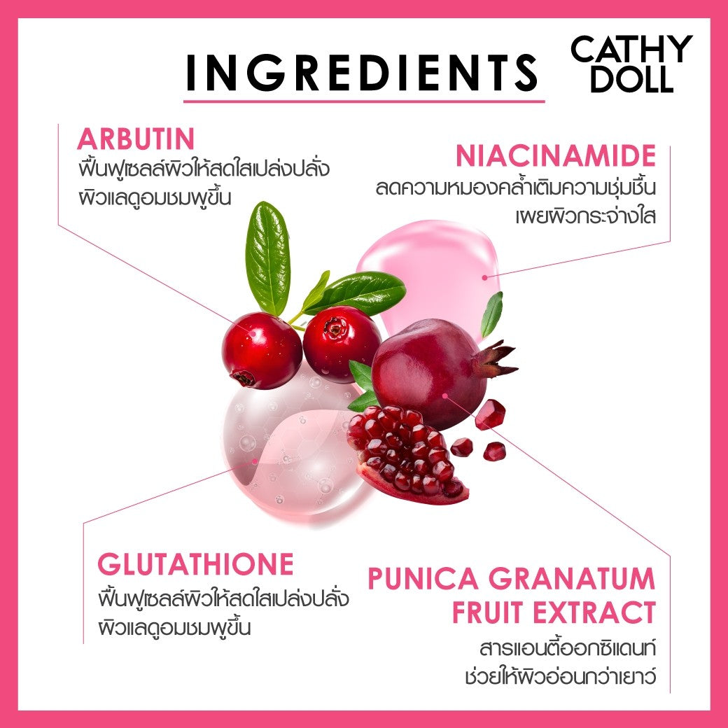 CATHY DOLL LIMPIADOR CORPORAL NIACINAMIDA VITAMINA B3 GLUTATIÓN 520 ML.