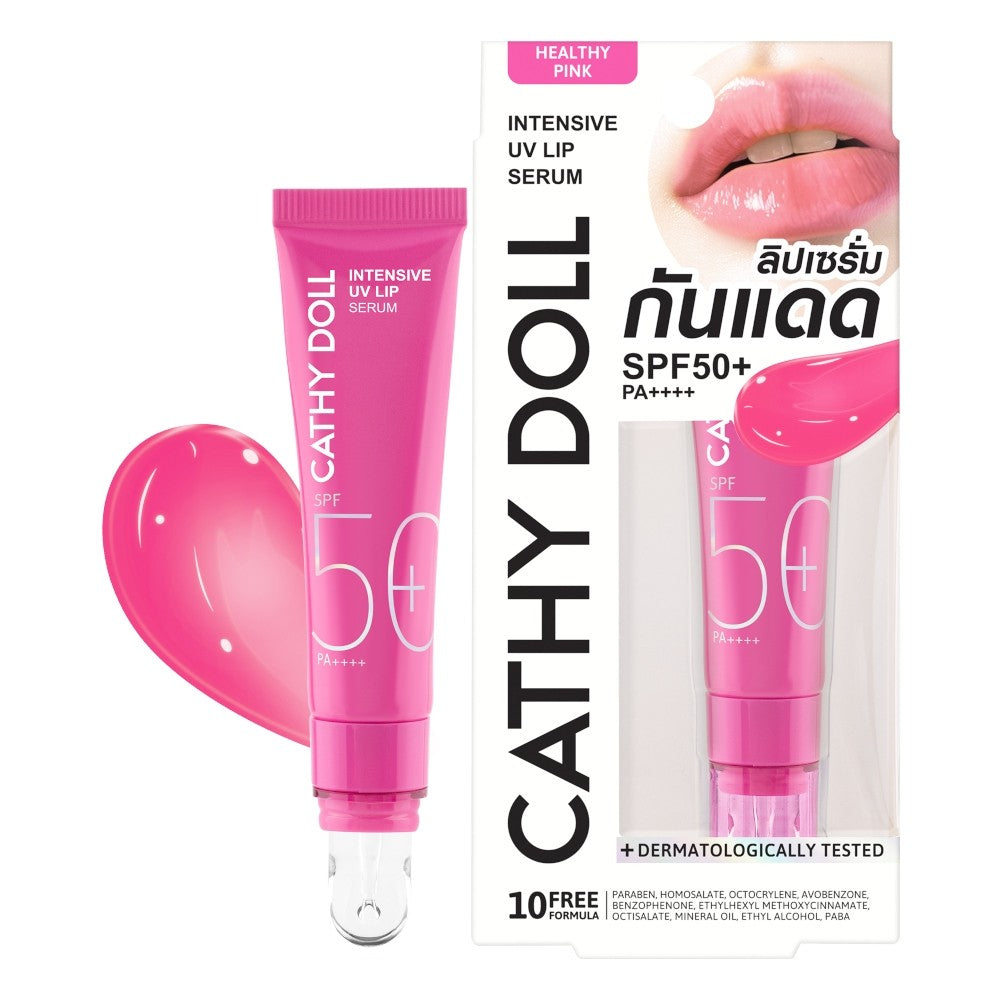 CATHY DOLL PINK INTENSIVE UV LIP SERUM SPF50+ PA++++ 10 ML.