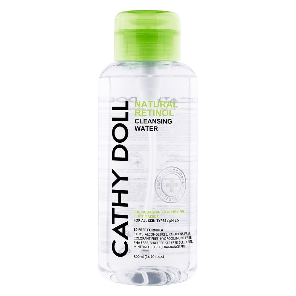 CATHY DOLL NATURAL RETINOL CLEANSING WATER 500 ML.
