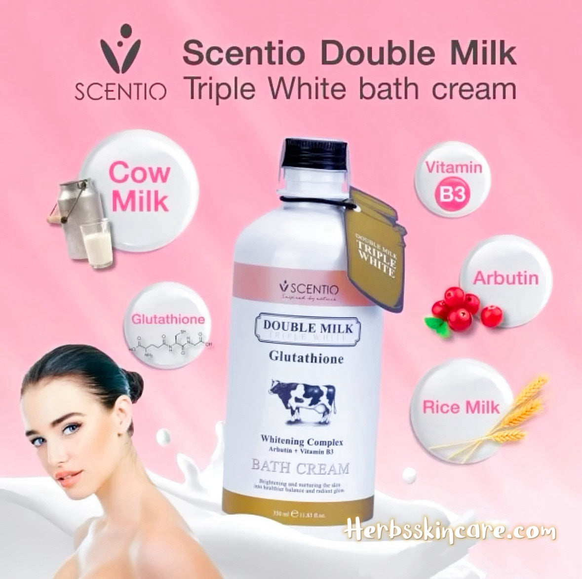 BEAUTY BUFFET SCENTIO DOUBLE MILK TRIPLE WHITE GEL DE DUCHA 350 ML.