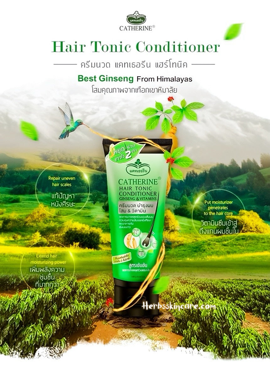 ACONDICIONADOR TÓNICO CAPILAR CATHERINE GINSENG Y VITAMINAS 140 ML.