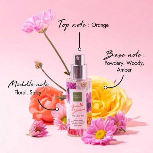 BABY BRIGHT BODY AND HAIR MIST 50 ML. - YOUTH DREAM