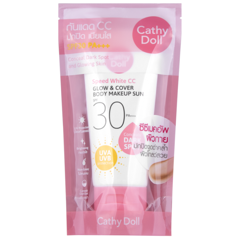 CATHY DOLL SPEED WHITE CC GLOW & COVER BODY MAKEUP SUNSCREEN SPF30 PA+++ 50 ML.
