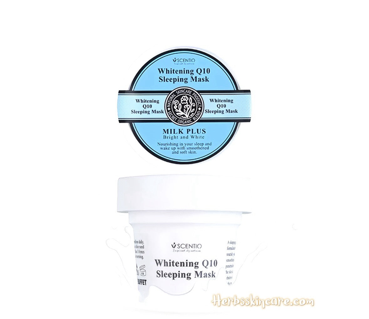 BEAUTY BUFFET SCENTIO MILK PLUS MASCARILLA DE NOCHE BLANQUEADORA Q10 45 G.