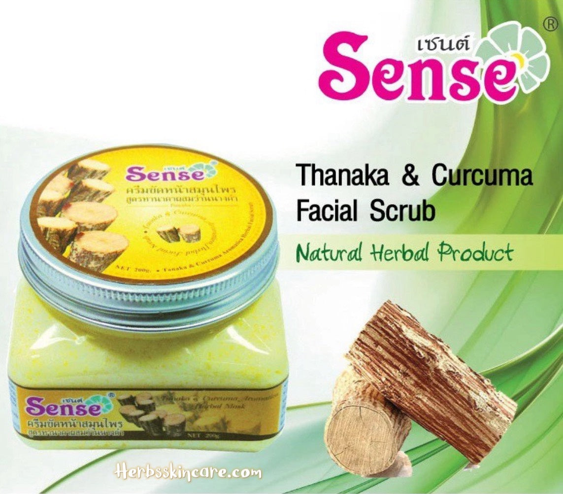 CREMA EXFOLIANTE FACIAL DE HIERBAS SENSE, FÓRMULA DE THANAKA Y NANG KHAM 200 G.