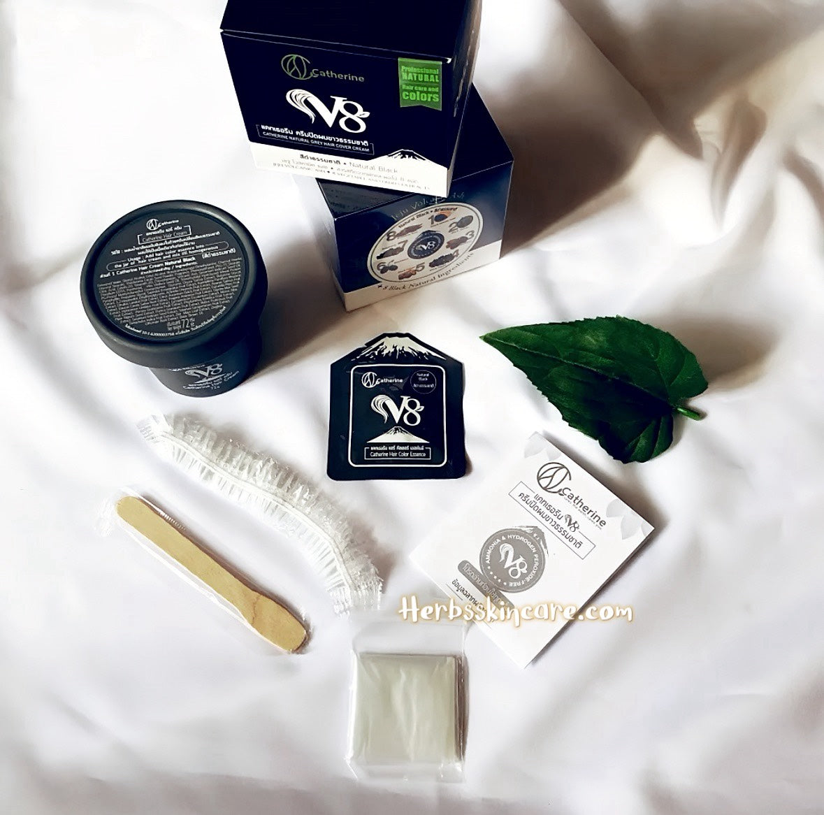 CATHERINE V8 CREMA CUBRE CANAS NATURAL - NEGRO 80 G.