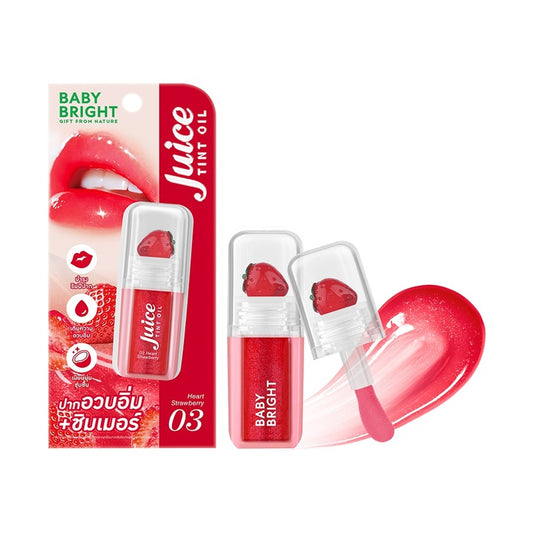 BABY BRIGHT JUICE TINT OIL LIP - 03 HEART STRAWBERRY 3.1 G.