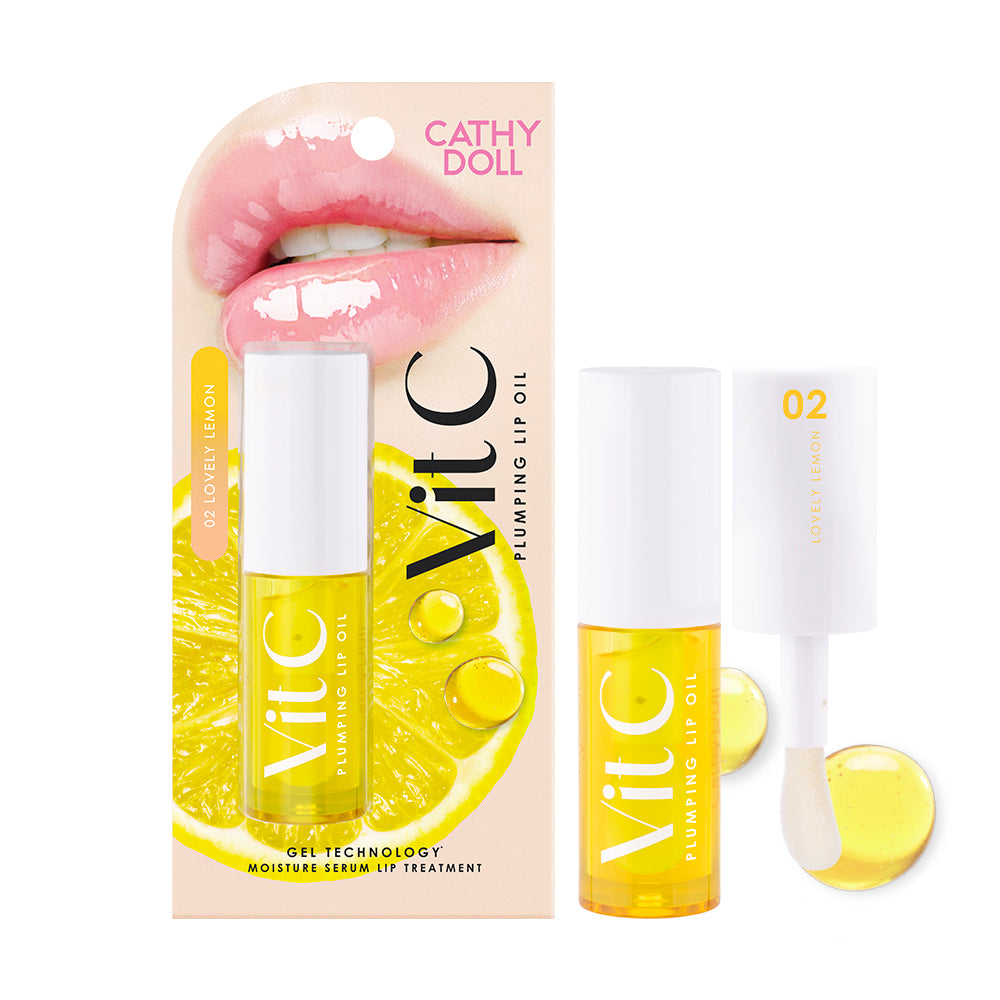 CATHY DOLL VIT C PLUMPING LIP OIL - 02 LOVELY LEMON 2.4G.
