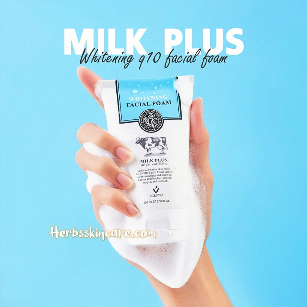 BEAUTY BUFFET SCENTIO LECHE MÁS ESPUMA FACIAL BLANQUEADORA CON COENZIMA Q10 100 ML.