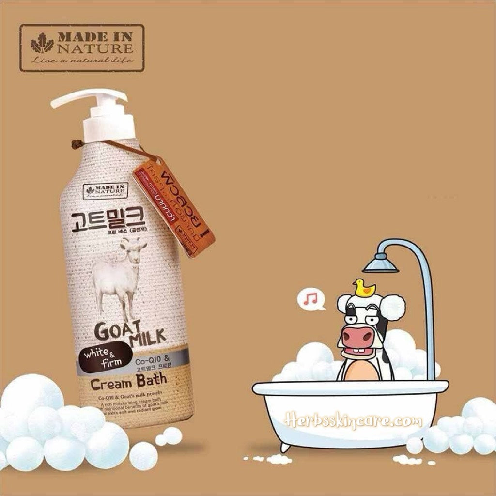 BEAUTY BUFFET MADE IN NATURE BAÑO EN CREMA DE LECHE DE CABRA 450 ML.