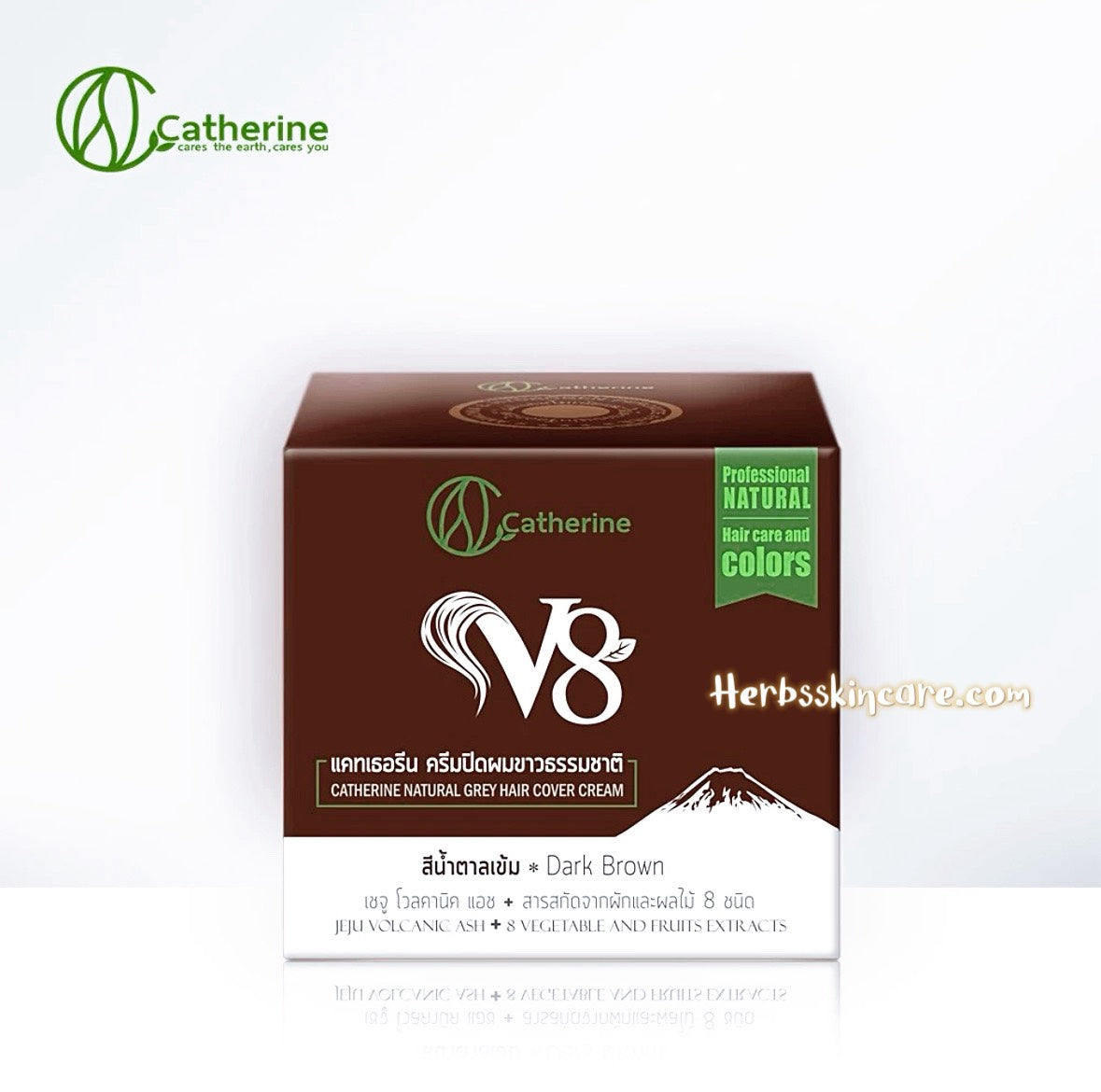 CATHERINE V8 CREMA CUBRE CANAS NATURAL - CASTAÑO OSCURO 80 G.