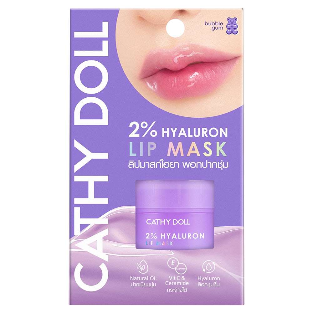CATHY DOLL 2% HYALURON LIP MASK – BUBBLE GUM 4.5 G. (BOX 3 PCS.)