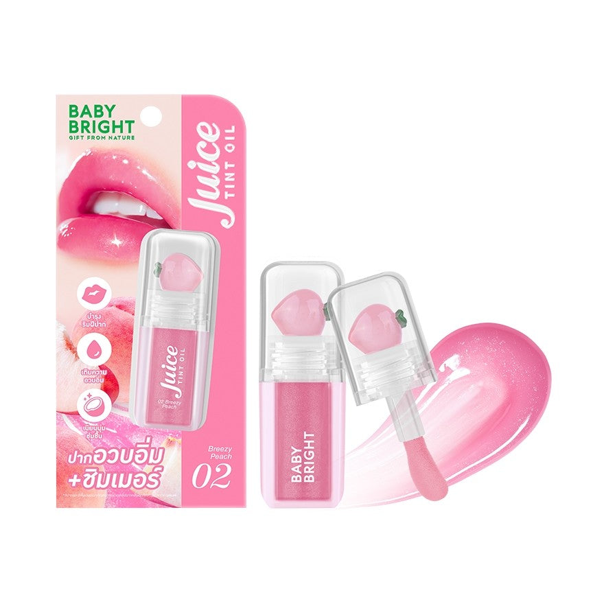 BABY BRIGHT JUICE TINT OIL LABIAL - 02 BREEZY PEACH