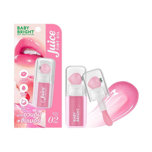 BABY BRIGHT JUICE TINT OIL LIP - 02 BREEZY PEACH 3,1 G.