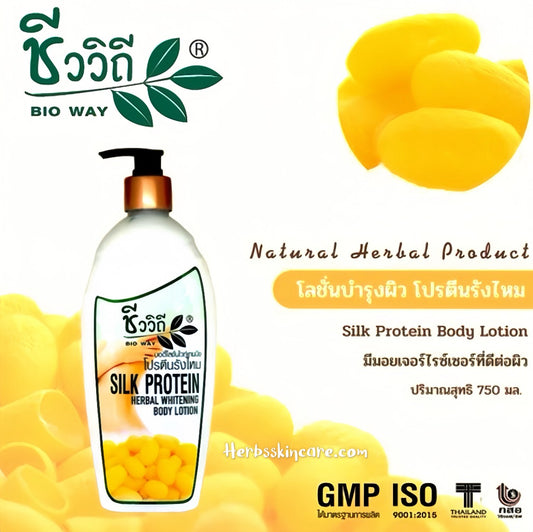 BIO WAY HERBAL LOTION SILK PROTEIN FORMULA 750 ML.