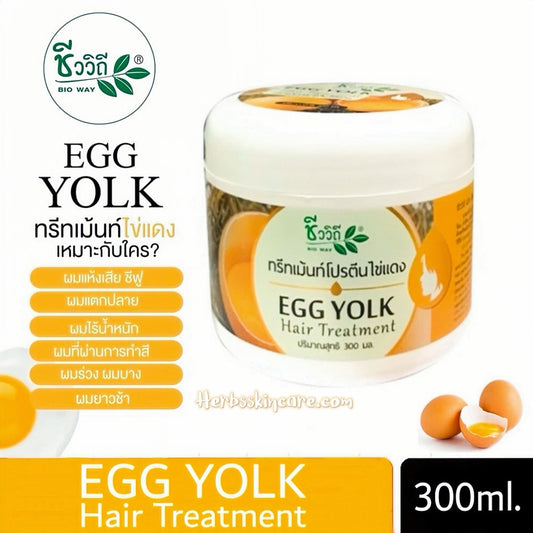 BIO WAY HAIR TREATMENT WITH EGG YOLK FORMULA 300 G.