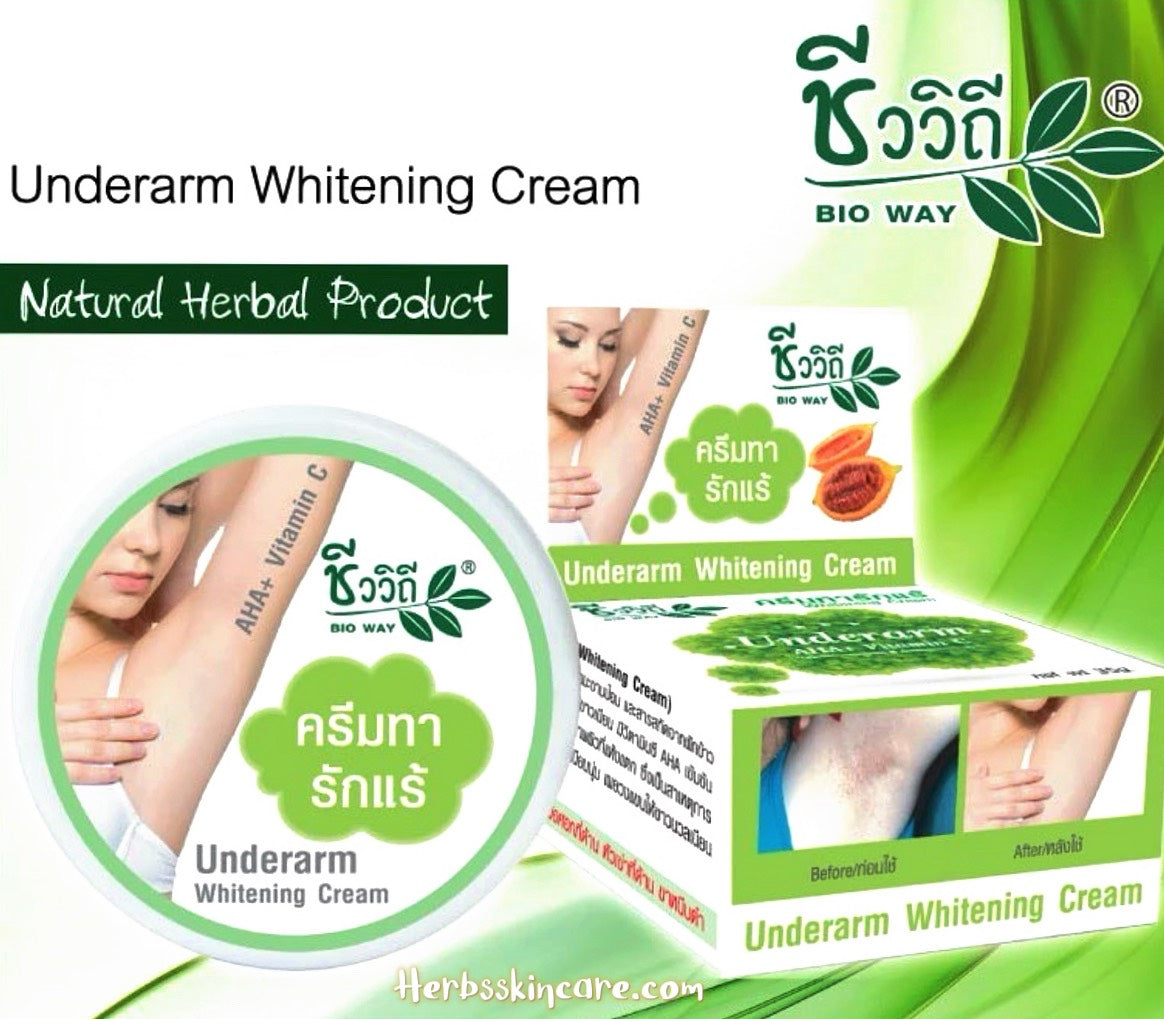 BIOWAY CREMA BLANQUEADORA PARA AXILAS, FÓRMULA DE CALABAZA 35 G.