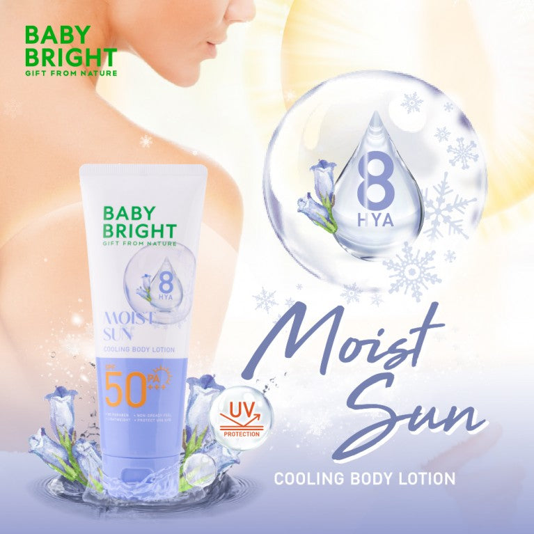 BABY BRIGHT COOLING BODY LOTION SPF50 PA+++ 160 ML. - MOIST SUN COOLING
