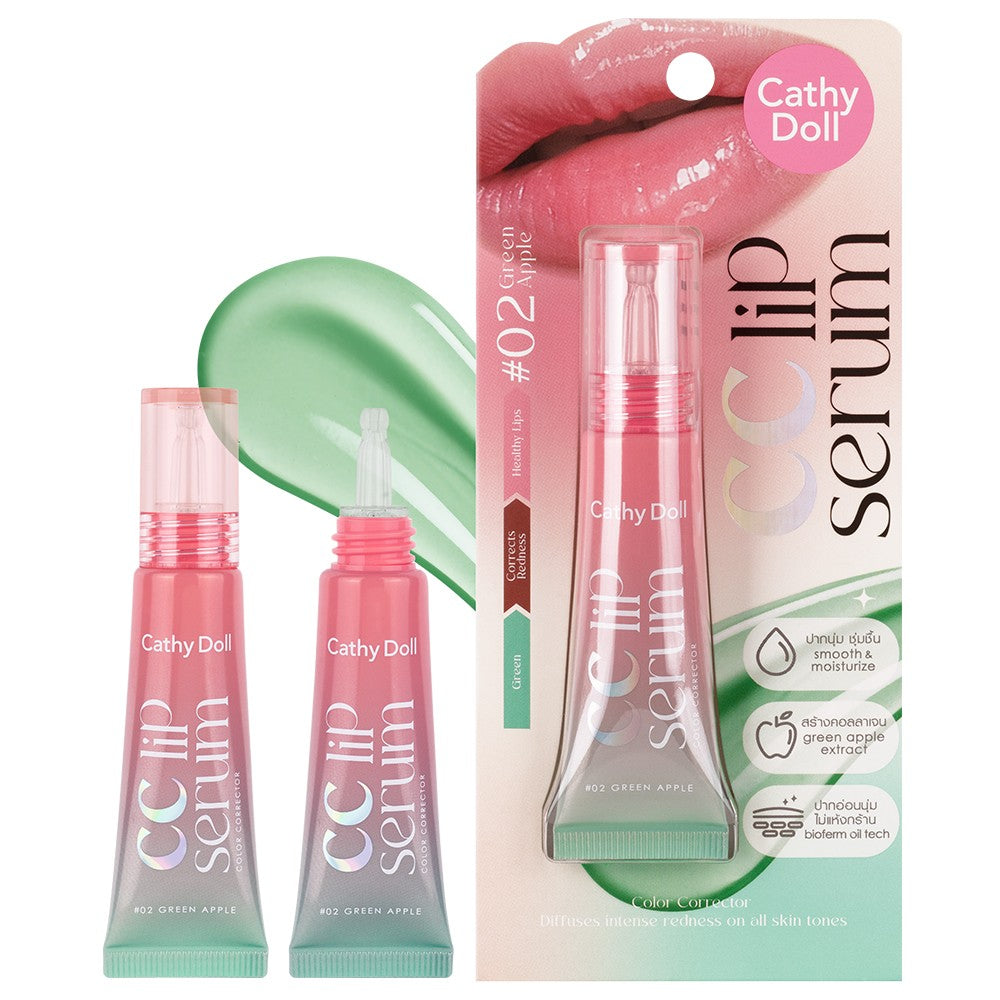 CATHY DOLL CC LIP SERUM - 02 GREEN APPLE 10 G.