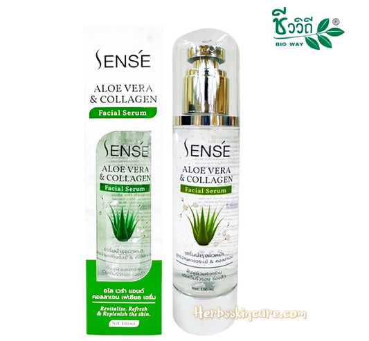 SENSE SÉRUM FACIAL DE ALOE VERA Y COLÁGENO 100 ML.