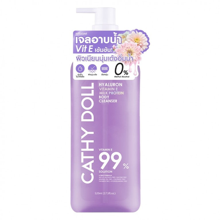 CATHY DOLL HYALURON VITAMIN E MILK PROTEIN BODY CLEANSER 520 ML.