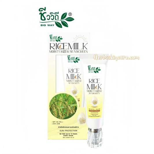 CREMA PROTECTOR SOLAR FACIAL BIOWAY - LECHE DE ARROZ 30 ML.