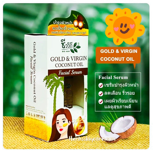 SUERO FACIAL BIOWAY GOLD Y ACEITE DE COCO VIRGEN 30 ML.