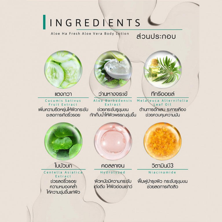 CATHY DOLL ALOE HA FRESH ALOE VERA BODY LOTION 150 ML.