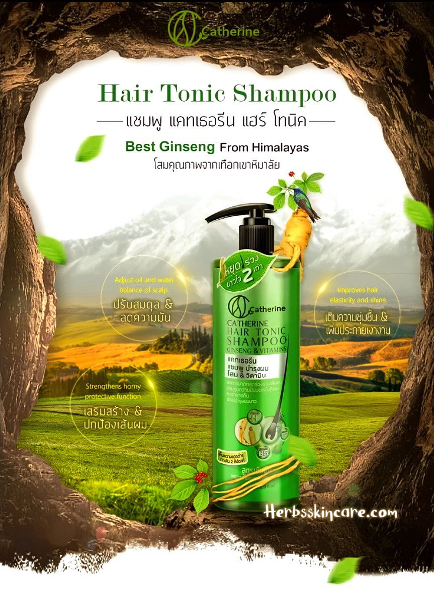 CATHERINE CHAMPÚ TÓNICO GINSENG Y VITAMINAS 500 ML.