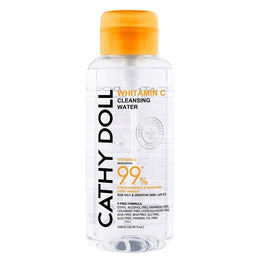 CATHY DOLL WHITE VITAMIN C CLEANSING WATER 500 ML.