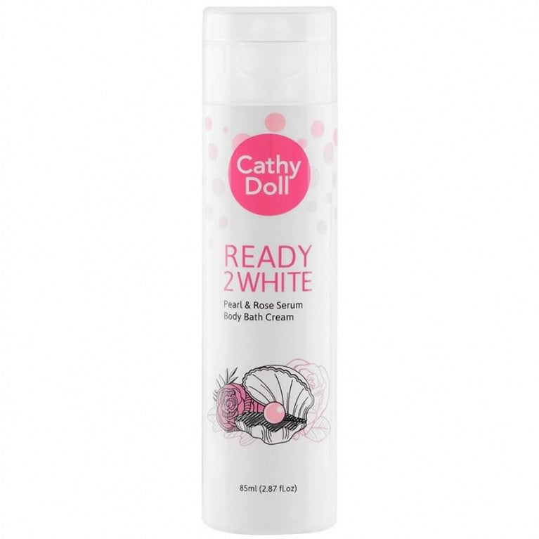 CATHY DOLL READY 2WHITE PEARL AND ROSE SERUM BODY BATH CREAM 85 ML.
