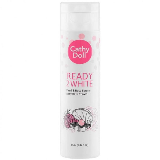 CATHY DOLL READY 2WHITE PEARL AND ROSE SERUM BODY BATH CREAM 85 ML.