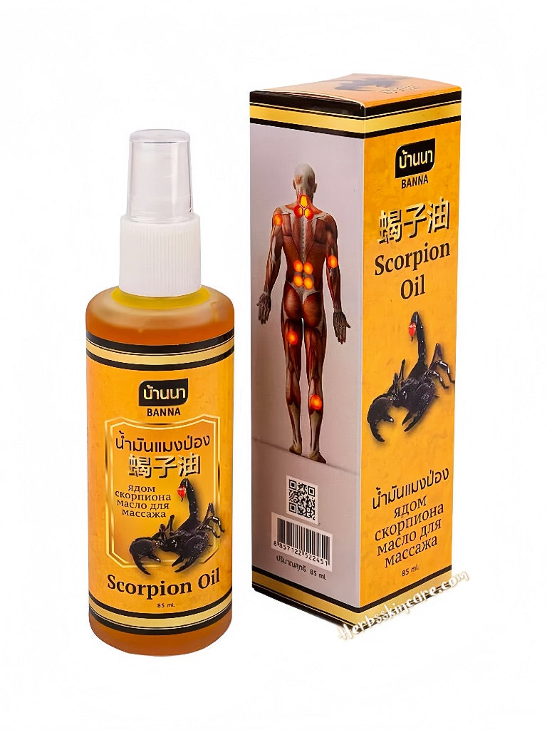 SPRAY DE ACEITE DE ESCORPIÓN BANNA PARA MASAJE 85 ML. (PARA DOLOR MUSCULAR)