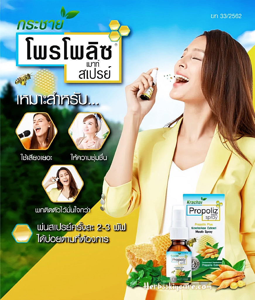 PULVERIZADOR BUCAL PROPOLIZ PLUS KRACHAIKAO 15 ML (PULVERIZADOR BUCAL ANTITUSIVO)