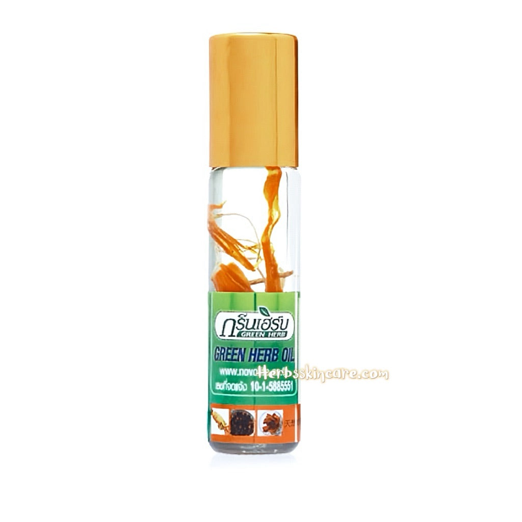 RODILLO DE ACEITE DE HIERBAS VERDES - FÓRMULA DE GINSENG 8 CC.