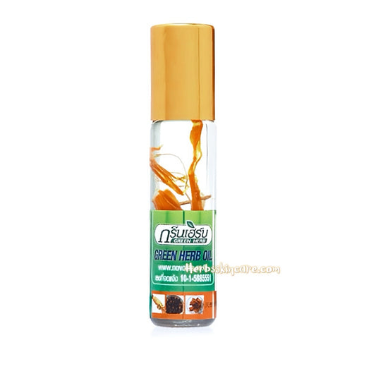 GREEN HERB OIL ROLLER - FORMULA GINSENG 8 CC.