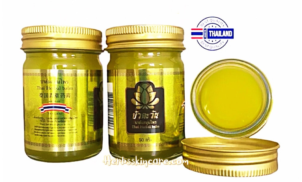 BÁLSAMO DE MASAJE HERBAL AMARILLO THAI BUA TAWAN 50 G.