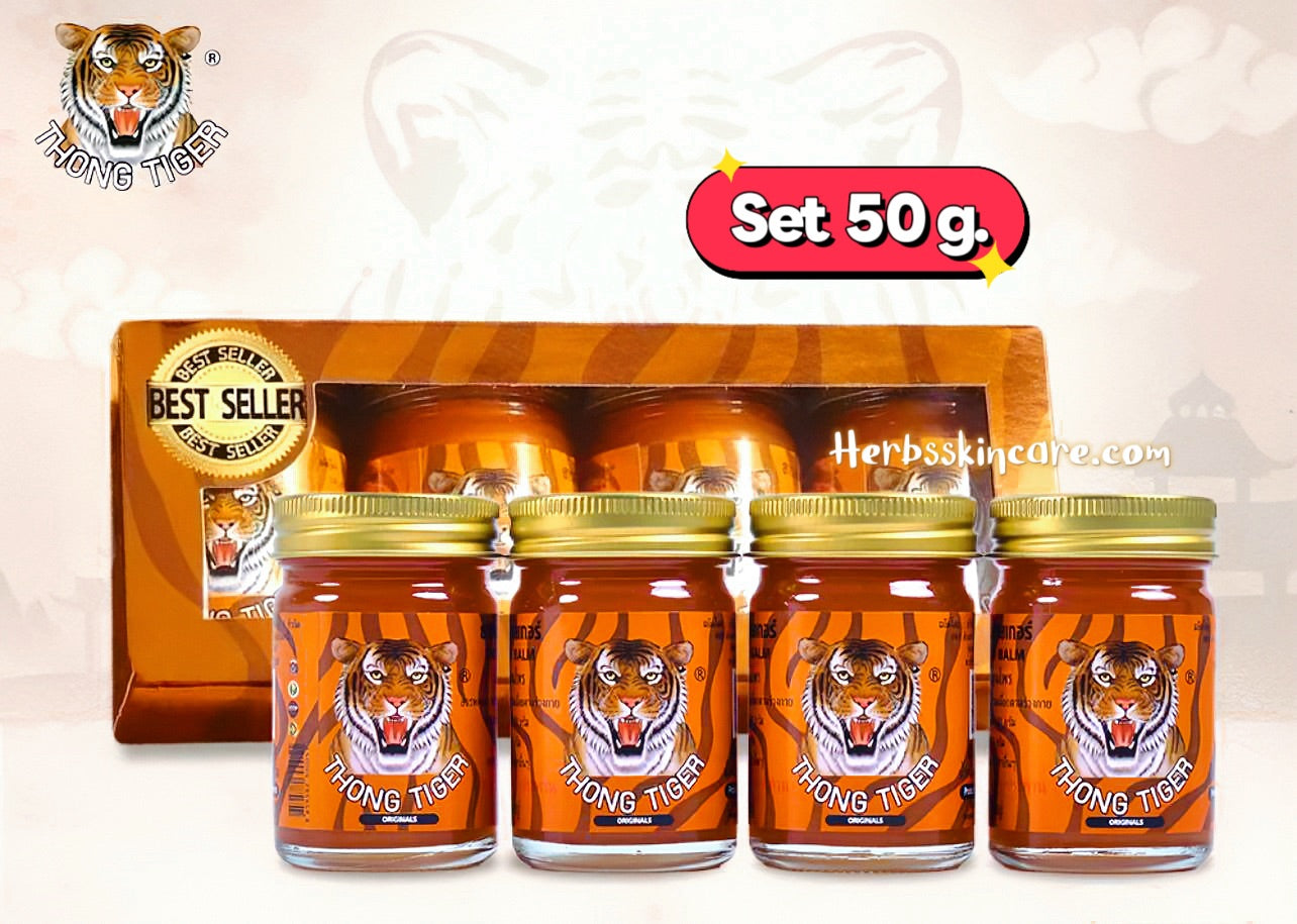 BÁLSAMO DE MASAJE CALIENTE THONG TIGER (50G. X 4PZS.)