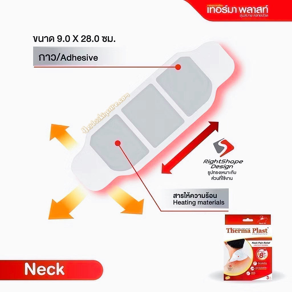 ALMOHADILLA TÉRMICA TERAPÉUTICA THERMA PLAST - ALIVIO PARA EL DOLOR DE CUELLO (3 UNID.)