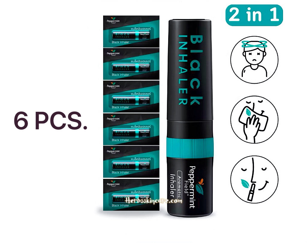 INHALADOR NEGRO DE CAMPO DE MENTA 2 ML. (6 UNIDADES)