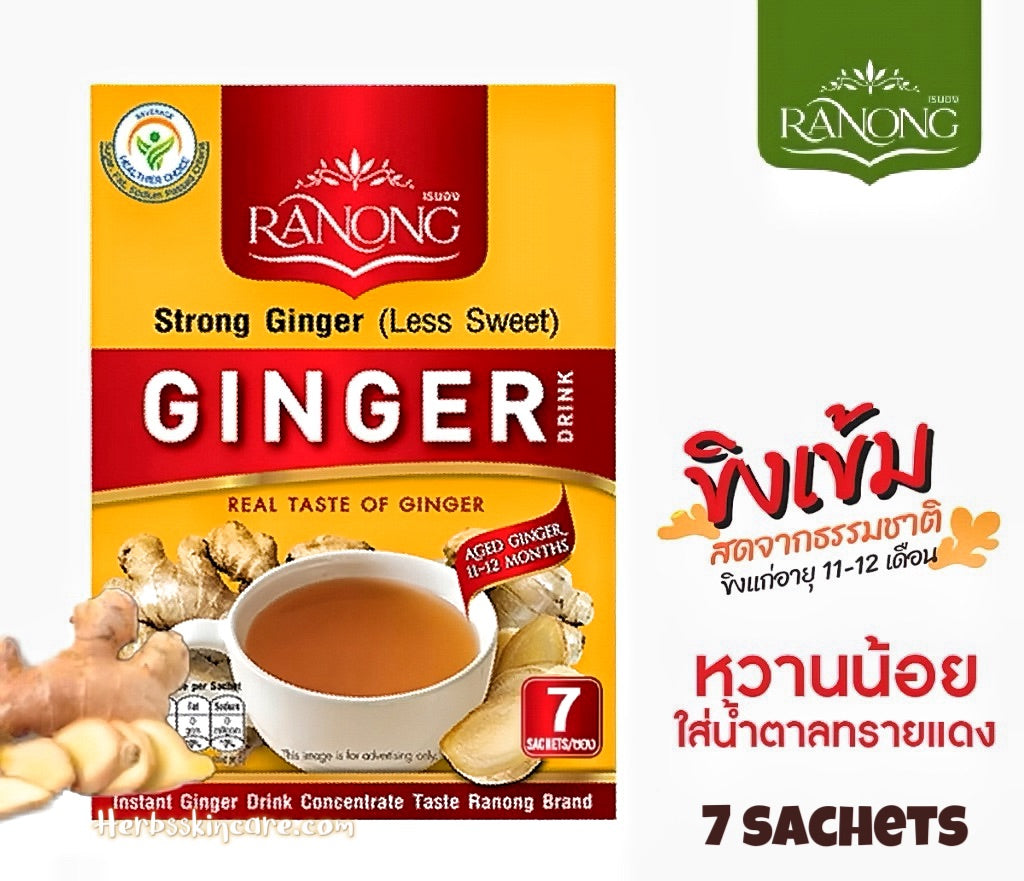 BEBIDA DE JENGIBRE RANONG (JENGIBRE FUERTE, MENOS DULCE) 105 G. (15 g. x 7 sobres)