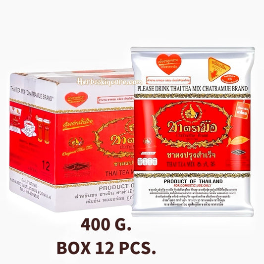 CHATRAMUE BRAND - THAI TEA MIX 400 G. (BOX 12 PCS.)