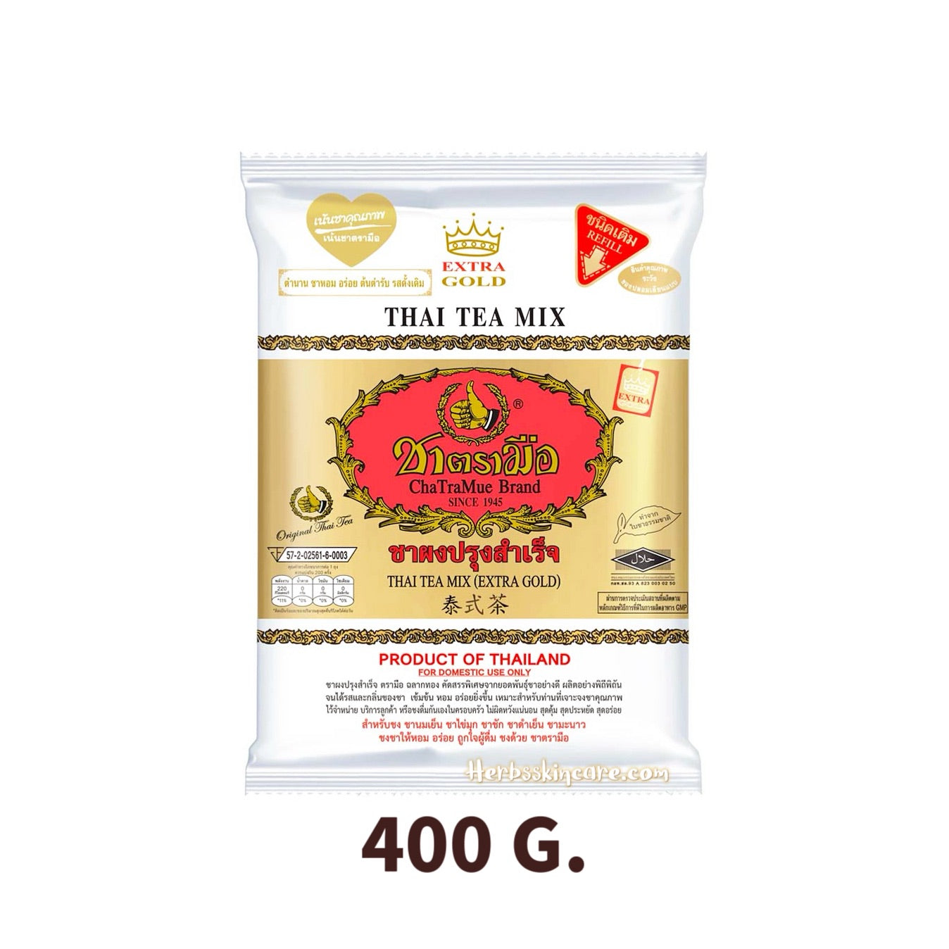 CHATRAMUE BRAND - TÉ TAILANDÉS MEZCLA EXTRA GOLD 400 G.